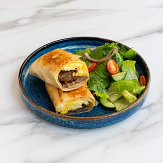 Halal Beef Bacon Burrito